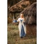 Mittelalter Kleid Dorothea Natur/Blau M