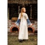 Mittelalter Kleid Dorothea Natur/Blau XXXL