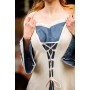 Mittelalter Kleid Dorothea Natur/Blau XXXL