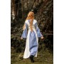 Mittelalter Kleid Amalia Natur/Taubenblau XXL