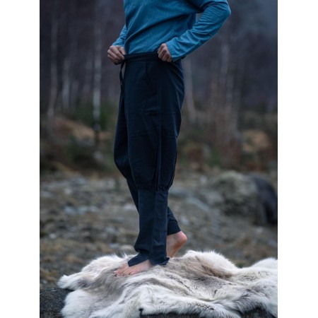 Wikinger Hose Rushose "Kjell" Schwarz M
