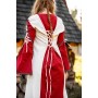 Mittelalter Kleid Amalia Natur/Rot M