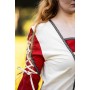 Mittelalter Kleid Amalia Natur/Rot XXL