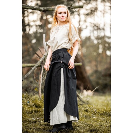 Mittelalter Rock "Elise" Schwarz/Natur S/M