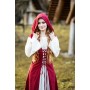 Mittelalter Kleid "Genefe" Rot/Natur XL