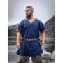 Wikinger Tunika kurzam "Loki" Blau XL