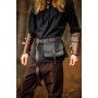 Mittelalter Leder Gürteltasche "Albrecht" Schwarz