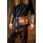 Mittelalter Leder Gürteltasche "Albrecht" Braun/Schwarz