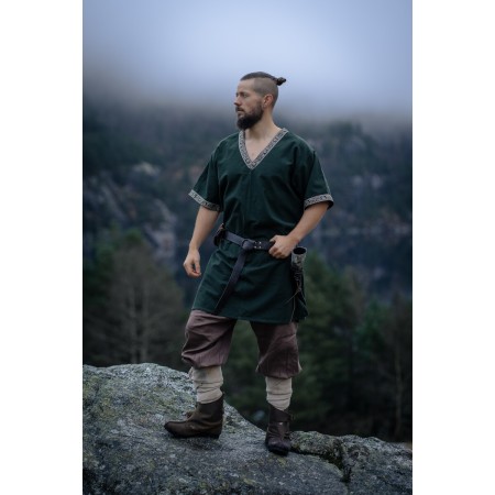 Wikinger Tunika kurzam "Loki" Grün XXL