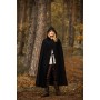 Mittelalter Kapuzenumhang Thorian Wolle Schwarz