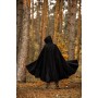 Mittelalter Kapuzenumhang Thorian Wolle Schwarz