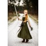 Wikinger Leinen Überkleid Alena Grün XXL/XXXL