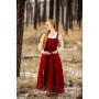 Wikinger Leinen Überkleid Alena Rot S/M