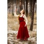Wikinger Leinen Überkleid Alena Rot XXL/XXXL