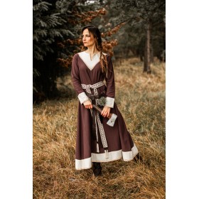 Wikinger Kleid Jorunn Braun/Natur XXL