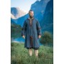 Herren Wikinger Tunika "Leif" mit Lederapplikationen Blau S