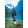 Herren Wikinger Tunika "Leif" mit Lederapplikationen Blau XL
