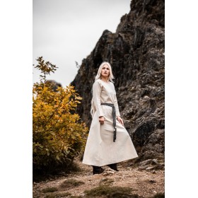 Damen Kleid "Alvilda" mit Rundhalsausschnitt Natur 3XL