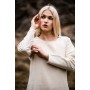 Damen Kleid "Alvilda" mit Rundhalsausschnitt Natur XL