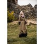 Damen Wikinger Kleid "Idun" mit Stickerei Sand S