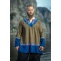 Wikinger Tunika Freydis Olive/Blau Unisex XXL/XXXL