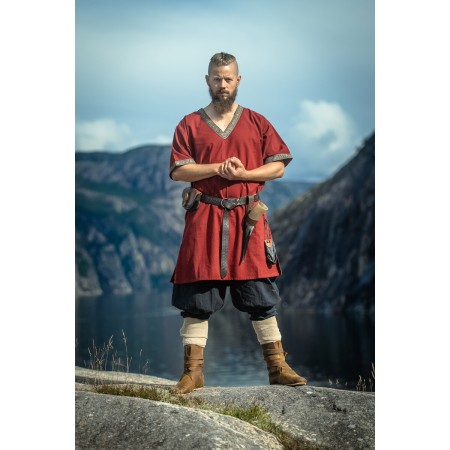 Wikinger Tunika kurzam "Loki" Rot L