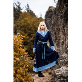 Wikinger Kleid Jorunn Blau L