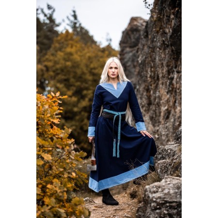 Wikinger Kleid Jorunn Blau XXXL
