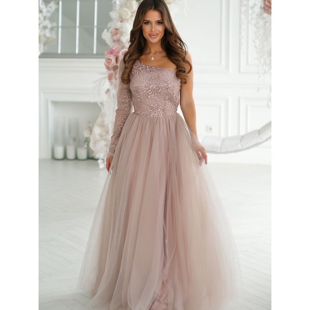 Robe longue model 192637 Bicotone