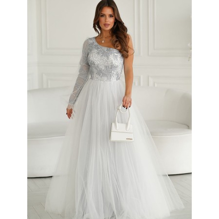 Robe longue model 192638 Bicotone