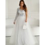 Robe longue model 192638 Bicotone