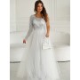 Robe longue model 192638 Bicotone