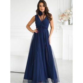 Robe longue model 199330 Bicotone