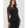 Robe courte model 202953 Makadamia
